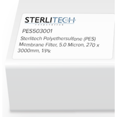 STERLITECH Polyethersulfone (PES) Membrane Filter, 5.0 Micron, 270 x 3000mm, 1/Pk PES503001